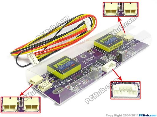 Picture of PCH Inverter 4-Lamp Type LCD Monitor /TV Inverter (Universal Use) 4-Lamp, 6-Pin, SF-04S440, 130x38mm, For 15"-19"  D