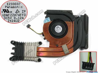 Picture of Lenovo ThinkPad T430s Series Cooling Fan  UDQFZZH74FFD, DC5V 0.12A, Heatsink  fan