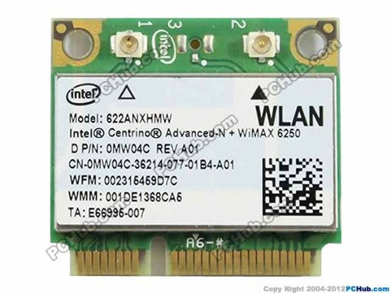Picture of Dell Alienware M17x R3 Wireless LAN Card DP/N: MW04C 109304-1