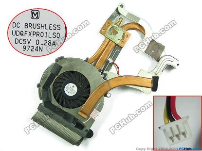 Picture of Sony Vaio VGN-Z Series Cooling Fan  UDQFXPR01LS0,  Heatsink Fan