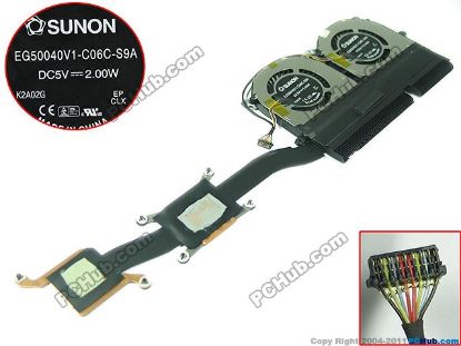 Picture of Lenovo IdeaPad Yoga 13 Cooling Fan  EG50040V1-C06C-S9A, DC5V 2.00W, Heatsink fan,  2fa