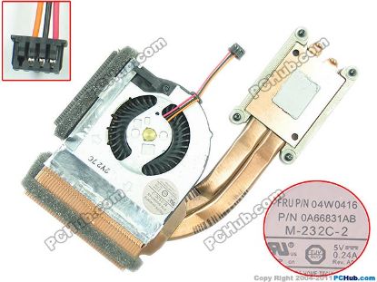 Picture of Lenovo ThinkPad T420s Series Cooling Fan  T420S, with heatsink