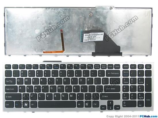 Picture of Sony Vaio VPCF Series Keyboard US Version with Backlit (Silver Frame)