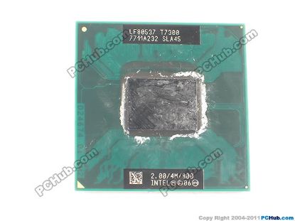 Picture of Intel Core 2 Duo T7300 CPU Mobile (Pin Grid Array) 65nm, SLA45, 2.0 GHz, 4MB, Dual-Core