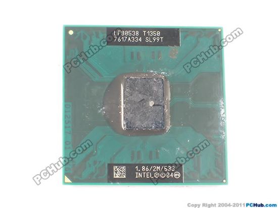 Picture of Intel Core Solo T1350 CPU Mobile (Pin Grid Array) 90nm, SL99T, 1.87 GHz, 2MB, Single-Core