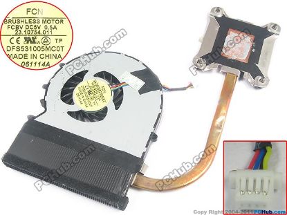 Picture of HP ProBook 450 G1 Series Cooling Fan  SPS: 721938-001, 5V 0.5A, Heatsink fan