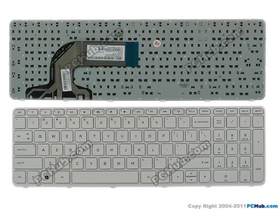 Picture of HP Pavilion 15-n000 Series Keyboard US, "NEW" White with Frame, 720597-001