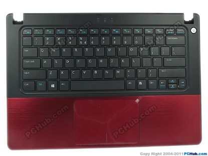 Picture of Dell Vostro 5460 Mainboard - Palm Rest with US KB & TP, Red, 6PDJY "NEW"