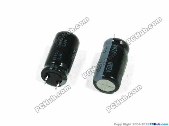 Picture of Nichicon Capacitor Electrolytic- <50V 6.3v 3300uF, 10x20mm Height