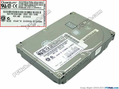 Picture of Quantum KN09L011 HDD 3.5" SCSI 1.2GB-10GB 9.1GB, 3.5" SCSI, 7,200rpm, 8M