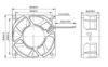 219862-4 Yushi YS6025B12VH 12V 0.14A, 60x60x25mm, 2 wires