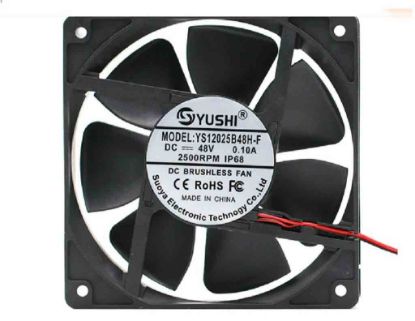 Picture of Yushi YS12025B48H-F YS-12025-48010-2W, IP68 Waterproof Server-OEM Fan