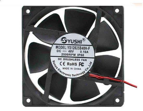 Picture of Yushi YS12025B48H-F YS-12025-48010-2W, IP68 Waterproof Server-OEM Fan