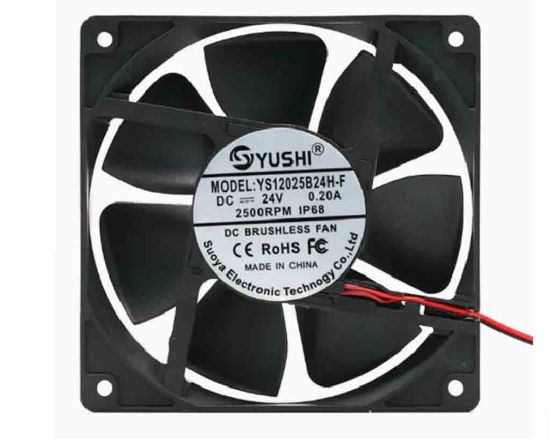 Picture of Yushi YS12025B24H-F YS-12025-24020-2W, IP68 Waterproof Server-OEM Fan