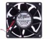 Picture of YS-8038-12040-2W 12V 0.40A, 80x80x38mm, 2 wire 2 pin Yushi YS8038B12M-J Server-OEM Fan