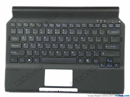 Picture of Sony Vaio VGN-TT Series Mainboard - Palm Rest with US KB, w/o TP, Black