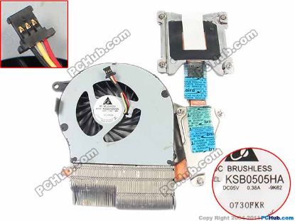 Picture of HP G62 Series Cooling Fan  KSB0505HA-A, -9K62,DC 5V 0.38A, Heatsink fan 