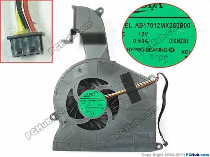 Picture of ADDA AB17012MX250B00 Cooling Fan  00NZB, DC 12V 0.50A Bare fan