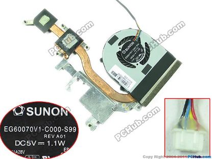 Picture of Lenovo IdeaPad S205 Cooling Fan  EG60070V1-C000-S99,60.4MN01.001 