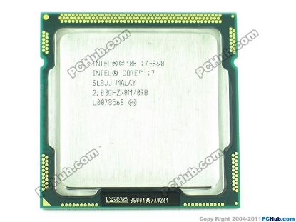 Picture of Intel Core i7-860 CPU Desktop SLBJJ (B1), 45nm, LGA 1156, 95W