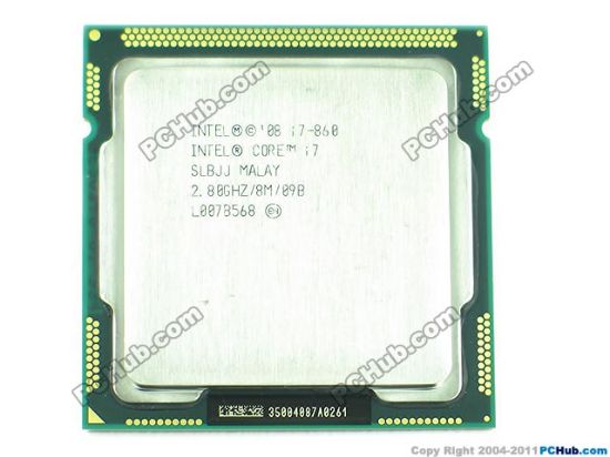 Picture of Intel Core i7-860 CPU Desktop SLBJJ (B1), 45nm, LGA 1156, 95W