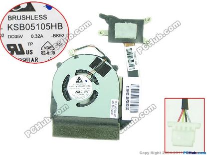 Picture of Delta Electronics KSB05105HB Cooling Fan  KSB05105HB, -BK92, 60.4UW01.002