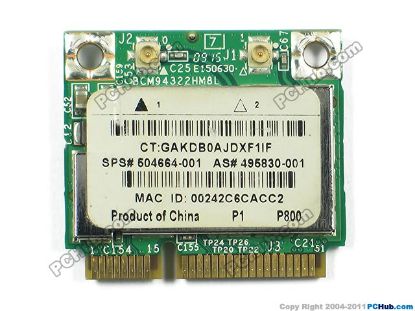 Picture of HP ProBook 4310s Wireless LAN Card 504664-001