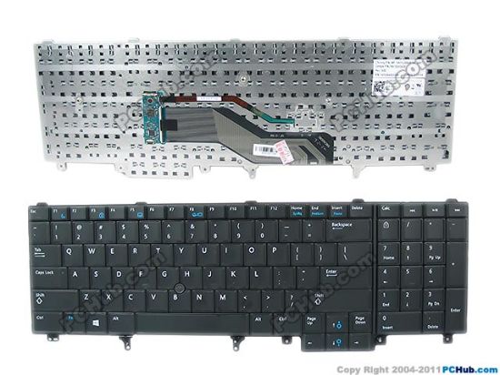 Picture of Dell Latitude E6540 Keyboard DP/N: WD3KF 0WD3KF, PK130VI2A00