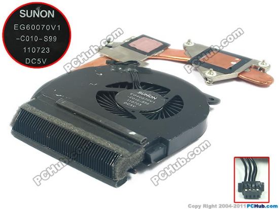 Picture of Lenovo IdeaPad U400 Cooling Fan  EG60070V1-C010-S99, DC5V,  Heatsink fan