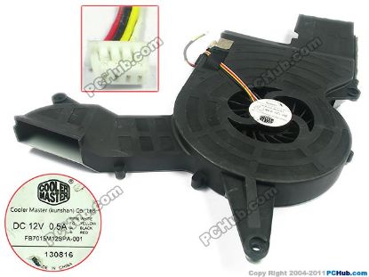 Picture of Cooler Master FB7015M12SPA-001 Cooling Fan  DC5V 0.40A, Bare fan