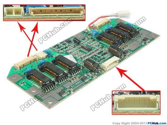 Picture of PCH Inverter 6-Lamp Type LCD Monitor /TV Inverter (Universal Use) 6-Lamp, 7-Pin, E116921, For 19"-28" Display