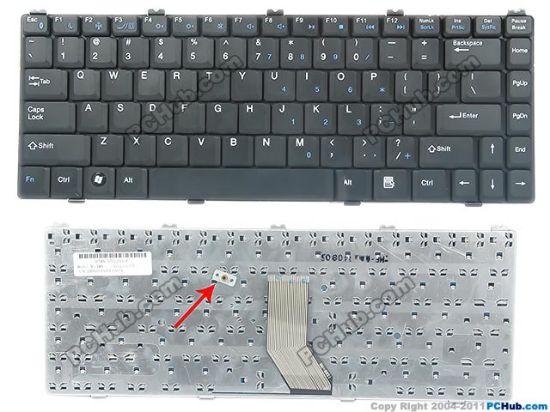 Picture of Hasee HP640 Keyboard US, 15", Black, New