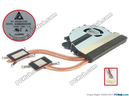 Picture of Delta Electronics KSB0605HB Cooling Fan  -L101, 5V, Heatsink fan