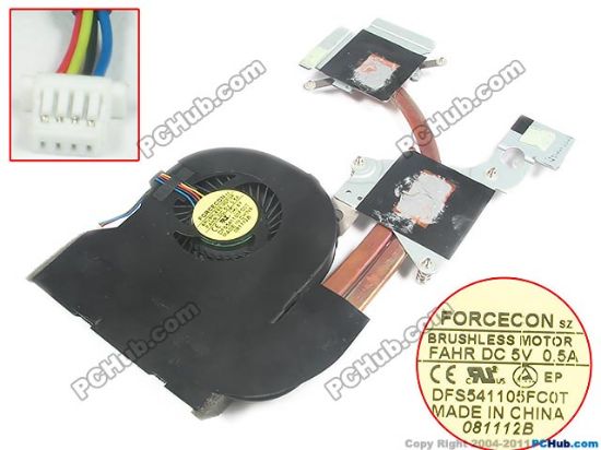 Picture of Forcecon DFS541105FC0T Cooling Fan  FAHR, DC5V 0.5A, Cooling Heatsink fan