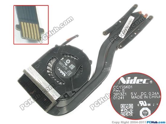 Picture of Nidec CC126K01 Cooling Fan  DC5V 0.24A, Cooling Heatsink fan, New