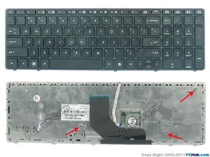 Picture of HP ProBook 6560b Keyboard 641179-001, US with Pointer 