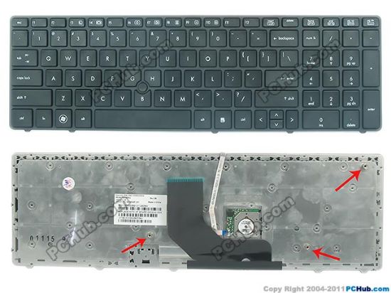 Picture of HP ProBook 6560b Keyboard 641179-001, US with Pointer 
