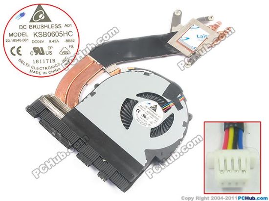 Picture of Dell Vostro V131 Cooling Fan  BB82, 07404J, DC5V 0.40A,  Heatsink fan