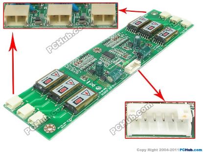 Picture of PCH Inverter 6-Lamp Type LCD Monitor /TV Inverter (Universal Use) 6-Lamp, 6-Pin, INV6L V14_050928, 192x48mm, For 22"