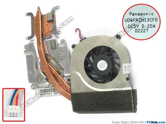 Picture of Sony Vaio VPCCW Series Cooling Fan  UDQFRZH13CF0, DC5V 0.20A, Heatsink fan