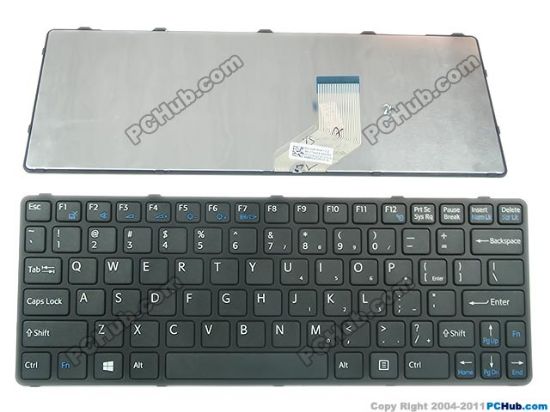 Picture of Sony Vaio SVE11 Series Keyboard 149036311US, Black "New"