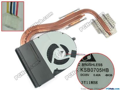 Picture of Delta Electronics KSB0705HB Cooling Fan  13NB03J1AM01, DC5V 0.40A, Heatsink fan