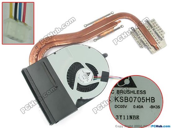 Picture of Delta Electronics KSB0705HB Cooling Fan  13NB03J1AM01, DC5V 0.40A, Heatsink fan
