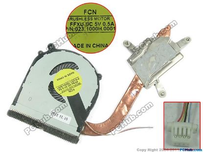 Picture of Forcecon FFXU Cooling Fan  FFXU, DC5V 0.5A, Cooling Heatsink fan, Line arrang