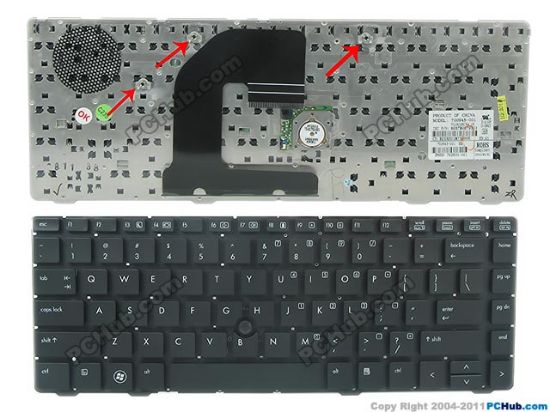 Picture of HP ProBook 6460b Keyboard 641835-001, US, with Pointer "New"