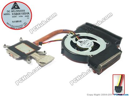 Picture of Lenovo ThinkPad Edge E40 Cooling Fan  P/N:75Y4482, 3LGC5TALV003C, New