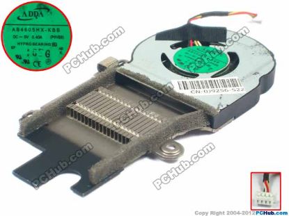 Picture of Acer Aspire One 522 Series Cooling Fan  P0VE6, w25x4x4, 5V 0.40A, Heatsink fan
