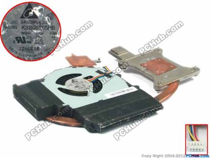 Picture of Delta Electronics KSB06105HB Cooling Fan   -CJ29, w35x5x5, 5V 0.40A, Heatsink fan