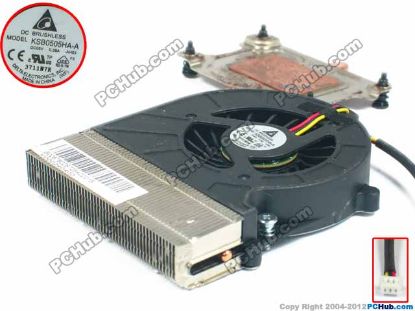 Picture of Delta Electronics KSB0505HA-A Cooling Fan  V000240400, DC5V 0.38A,  heatsink fan