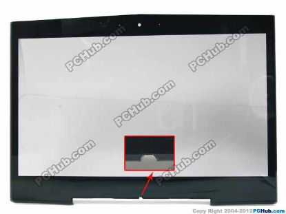 Picture of Dell Alienware M14x LCD Front Bezel MY6C7, 0MY6C7, 14.0" with Glass Overlay, Minor cra